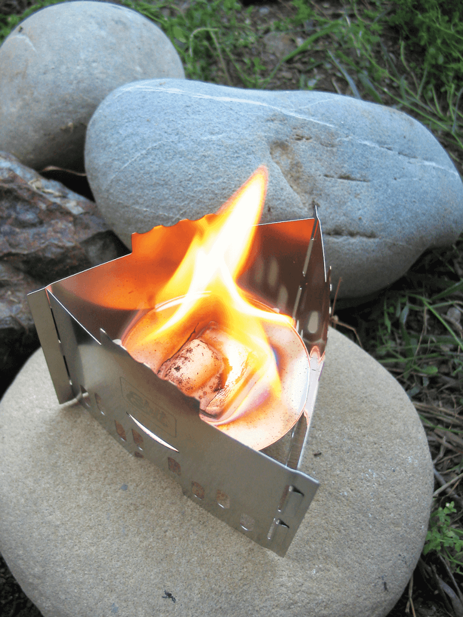 Simple Stainless Stove Stand: Esbit’s Compact Stove and Pot Stand