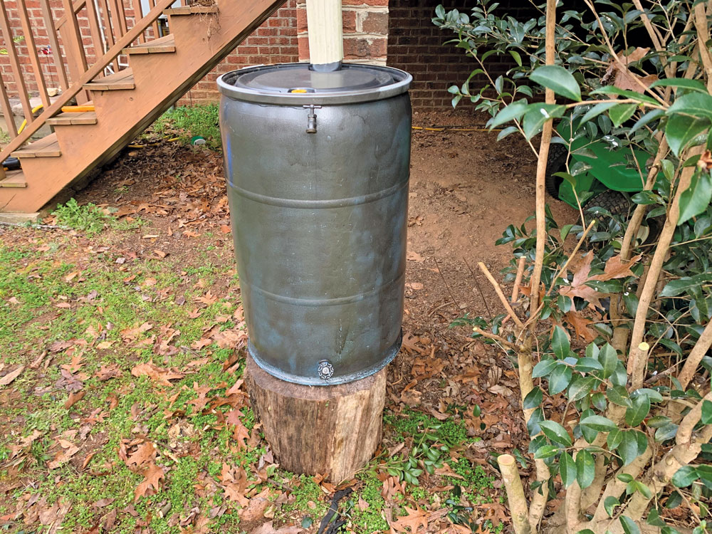  Spray painted rainwater catch