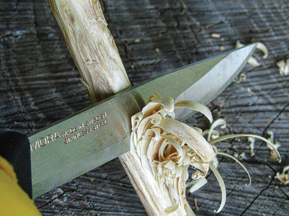 A good knife is an important tool for firecraft.