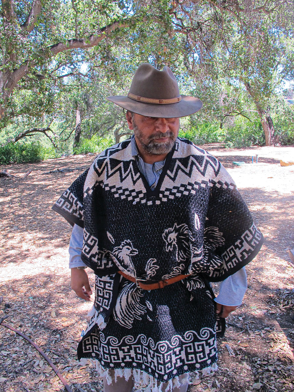 Angelo Cervera shows the versatility of the traditional poncho.