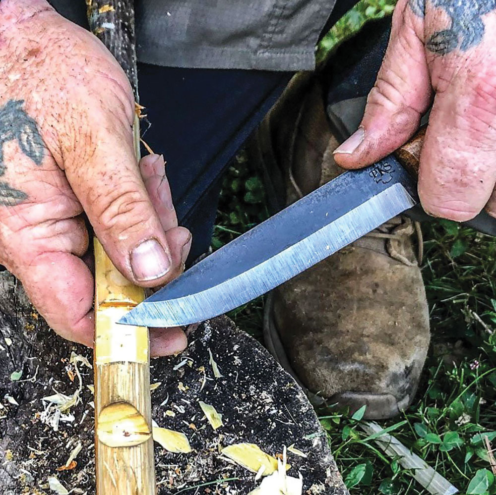 Knife skills are critical in the “school of the woods.”