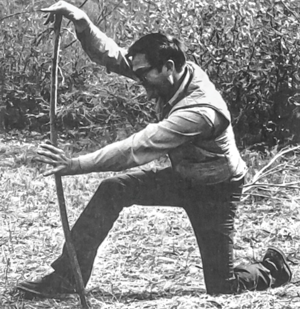 Olsen tests the tiller of his new bow. (Photo: courtesy of Olsen’s publisher, Chicago Review Press)