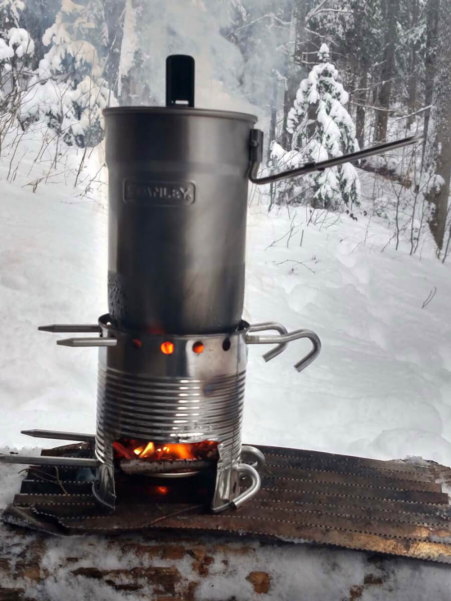 Author’s homemade hobo stove