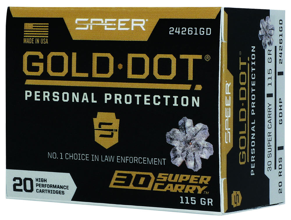 SPEER GOLD DOT NOW IN 30 SUPER CARRY