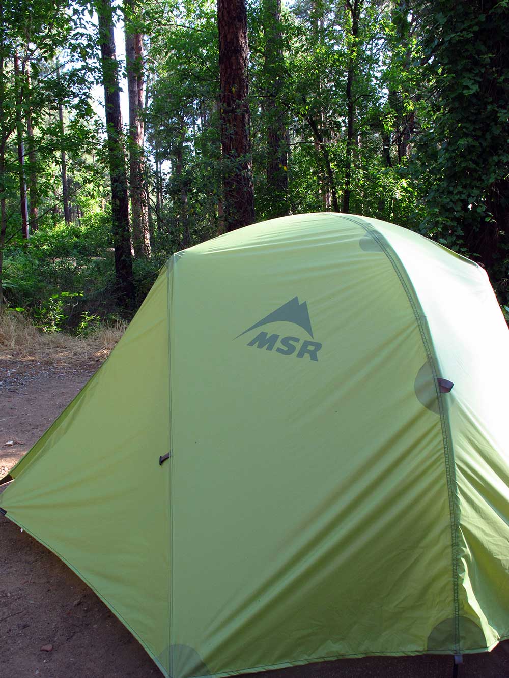 The MSR Carbon Reflex 2 is a double-wall tent that weighs 2 pounds.