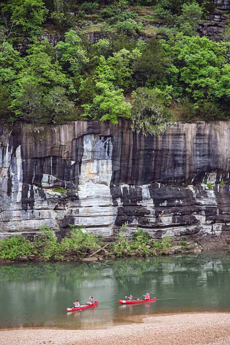 Floaters going by Buffalo Point and Painted Bluff.