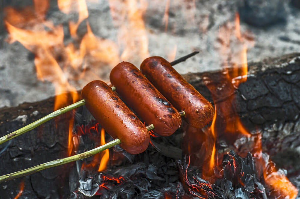  sausages on a stick