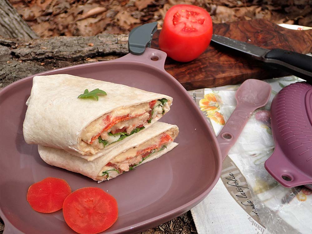The UCO Gear ECO 5-piece Mess Kit holds leftovers and can serve as a platter. 