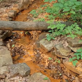 orange water from mine runoff