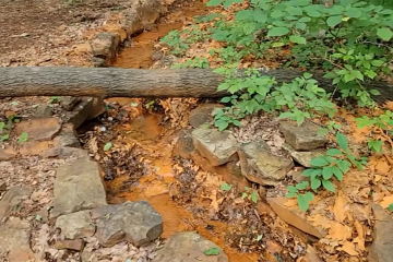 orange water from mine runoff