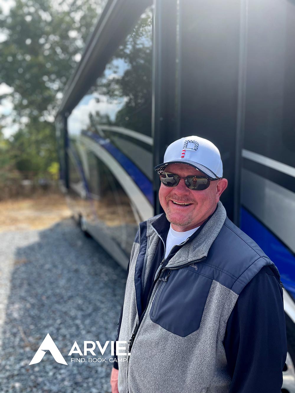 Mark Petersen, a lifelong RV enthusiast, created Arvie.