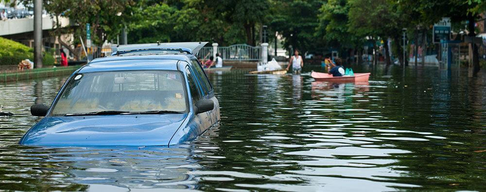 Flooded road